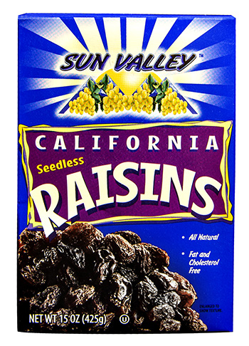 California Seedless Raisins NETWT 15OZ (425g)