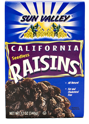 California Seedless Raisins NETWT 12OZ (340g)