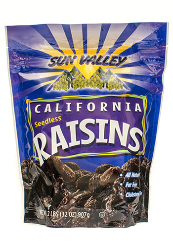 California Seedless Raisins NETWT 2LBS 32 OZ (907g)
